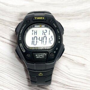 Timex Ironman 30-Lap Digital Watch With Black Resin Band & Stainless Steel Back